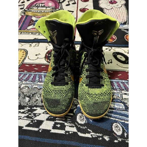 Nike Kobe 9 IX Size 9.5 Elite High Victory Green Black Neon 630847-077 Protro - Picture 6 of 10